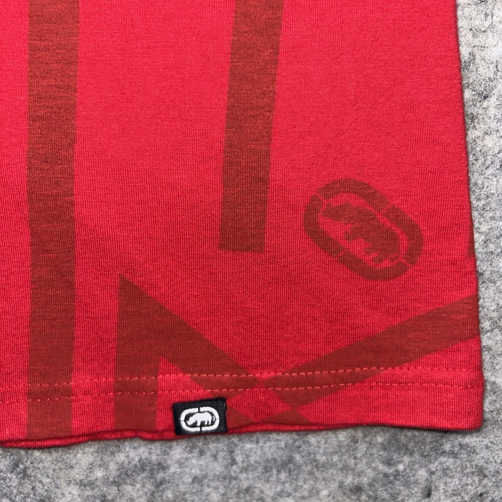 Vintage Ecko Unltd 72 T-Shirt Men's 2XL Red & Black Short Sleeve Rhino Y2K - Picture 7 of 9